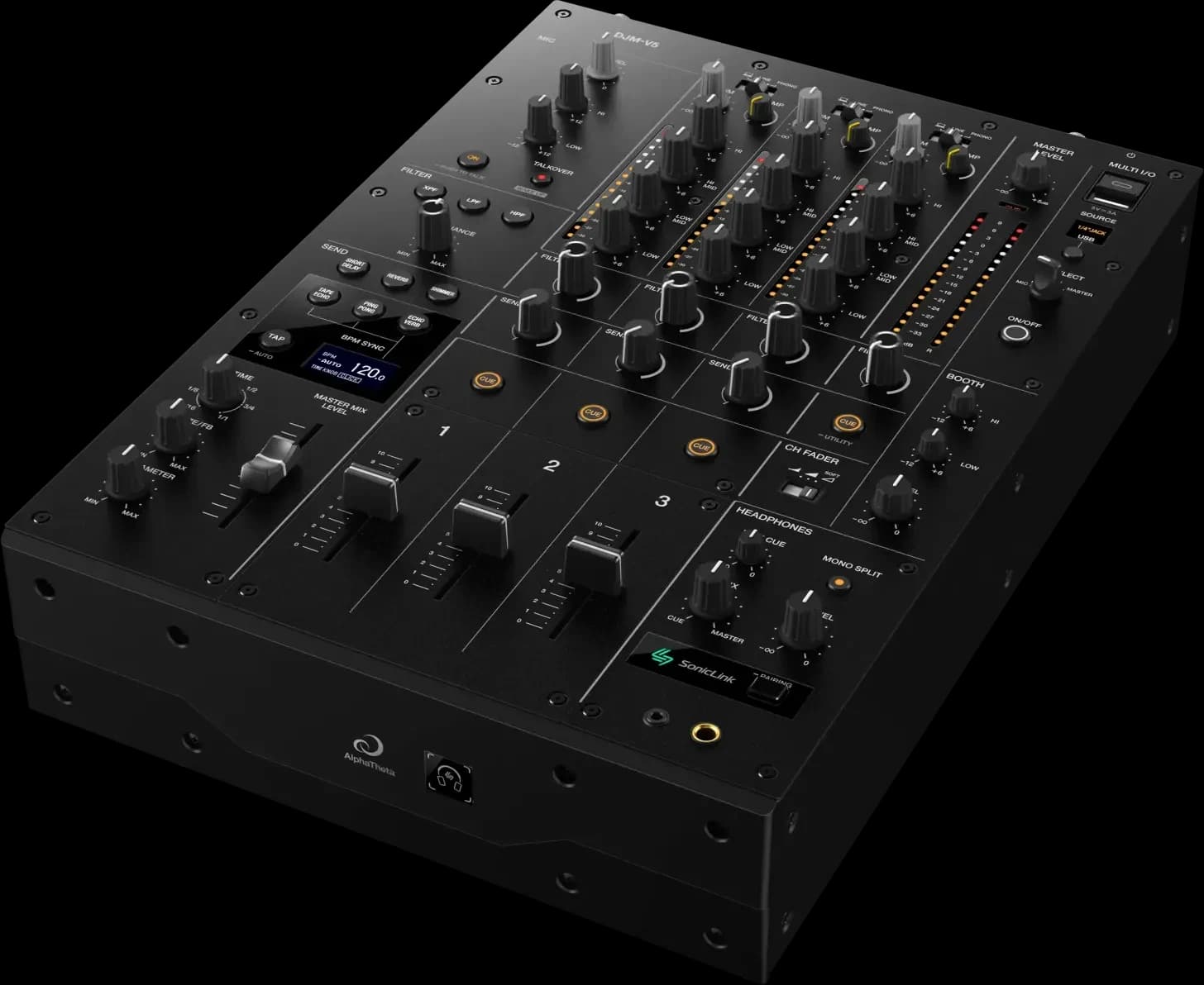AlphaTheta DJM-V5 at an angle