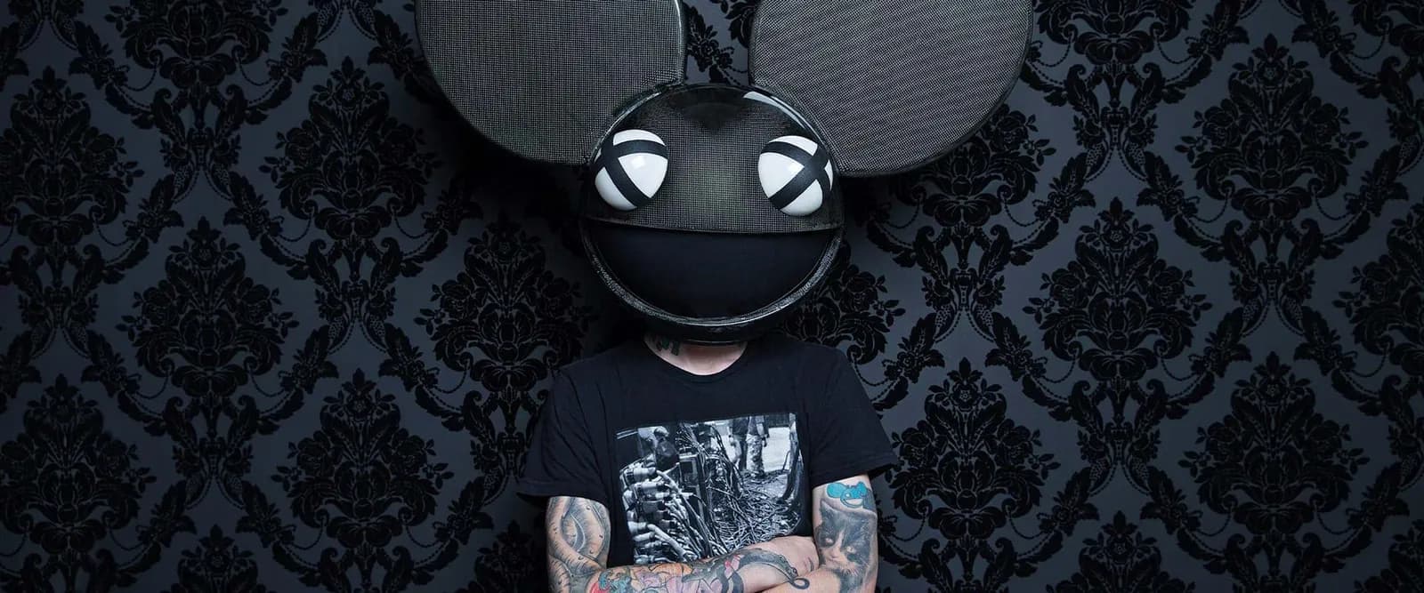 deadmau5 in his mau5head helmet, the artwork for his MasterClass