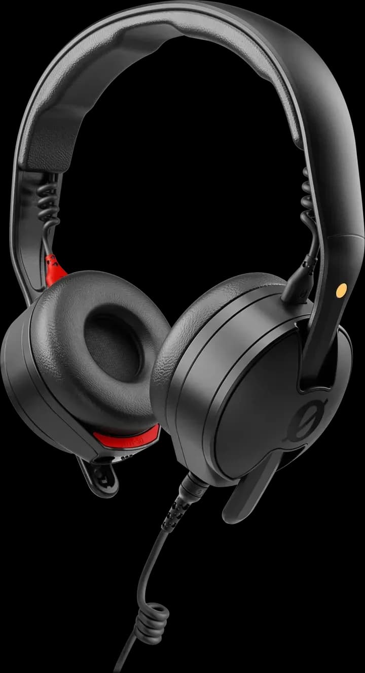 RØDE NTH-50 from the front left with its coiled cable attached