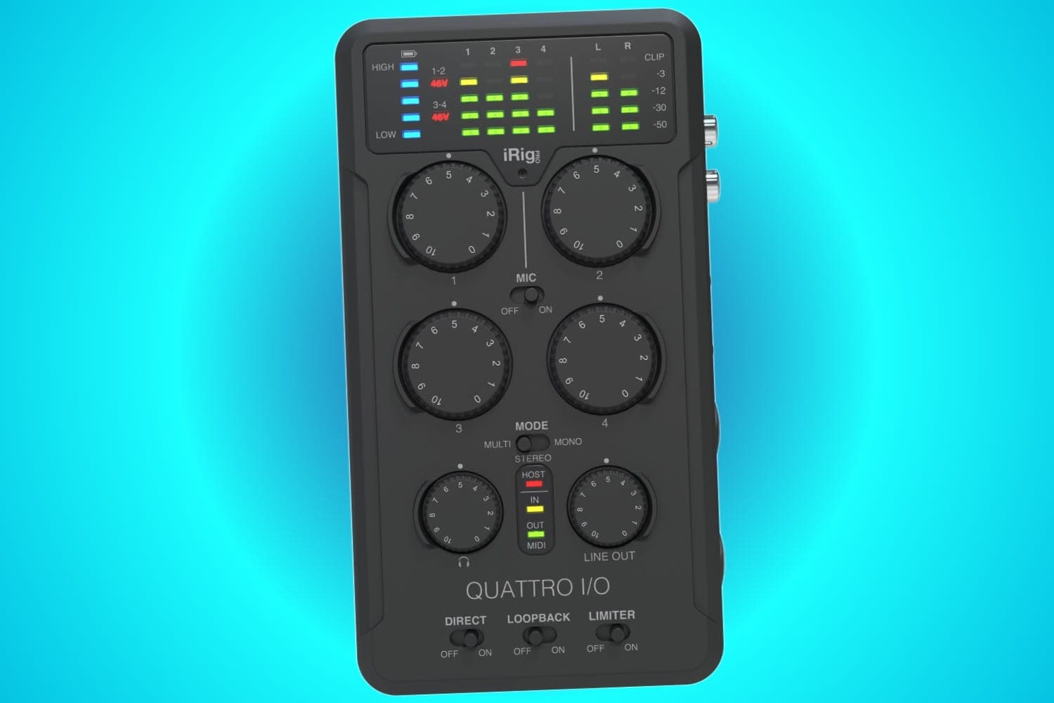 IK Multimedia iRig Pro Quattro Review: The iRig Pro Quattro Packs Four Inputs and Phantom Power Into Your Palm