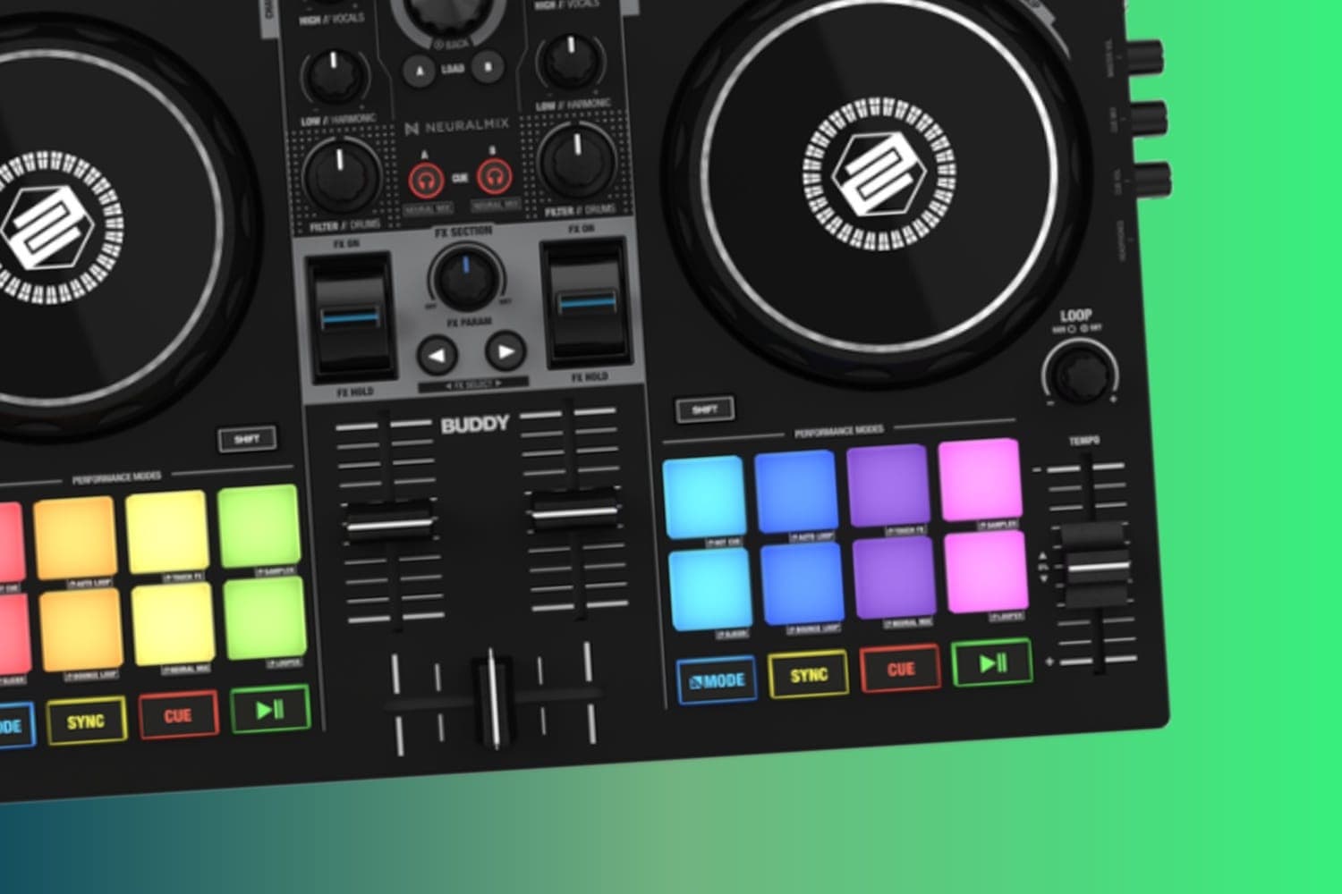 The Reloop Buddy Fits Neural Mix AI in Your Backpack