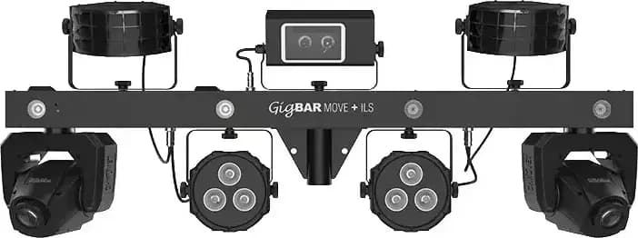 Chauvet DJ GigBAR Move + ILS bar with its moving heads, pars, derbies, laser and strobe