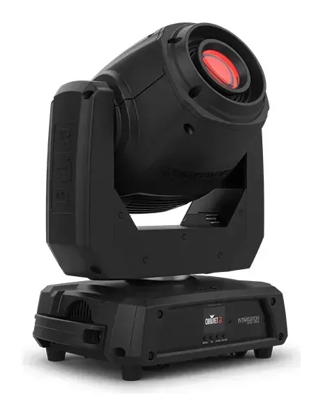Chauvet DJ Intimidator Spot 360X from the right, lit