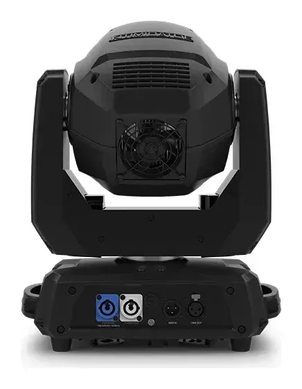 Back of the Chauvet DJ Intimidator Spot 360X with its power and DMX connectors