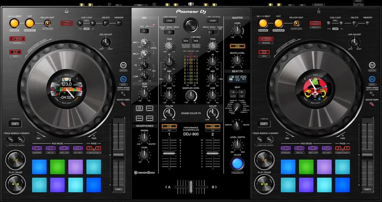 Pioneer DJ DDJ-800 from above