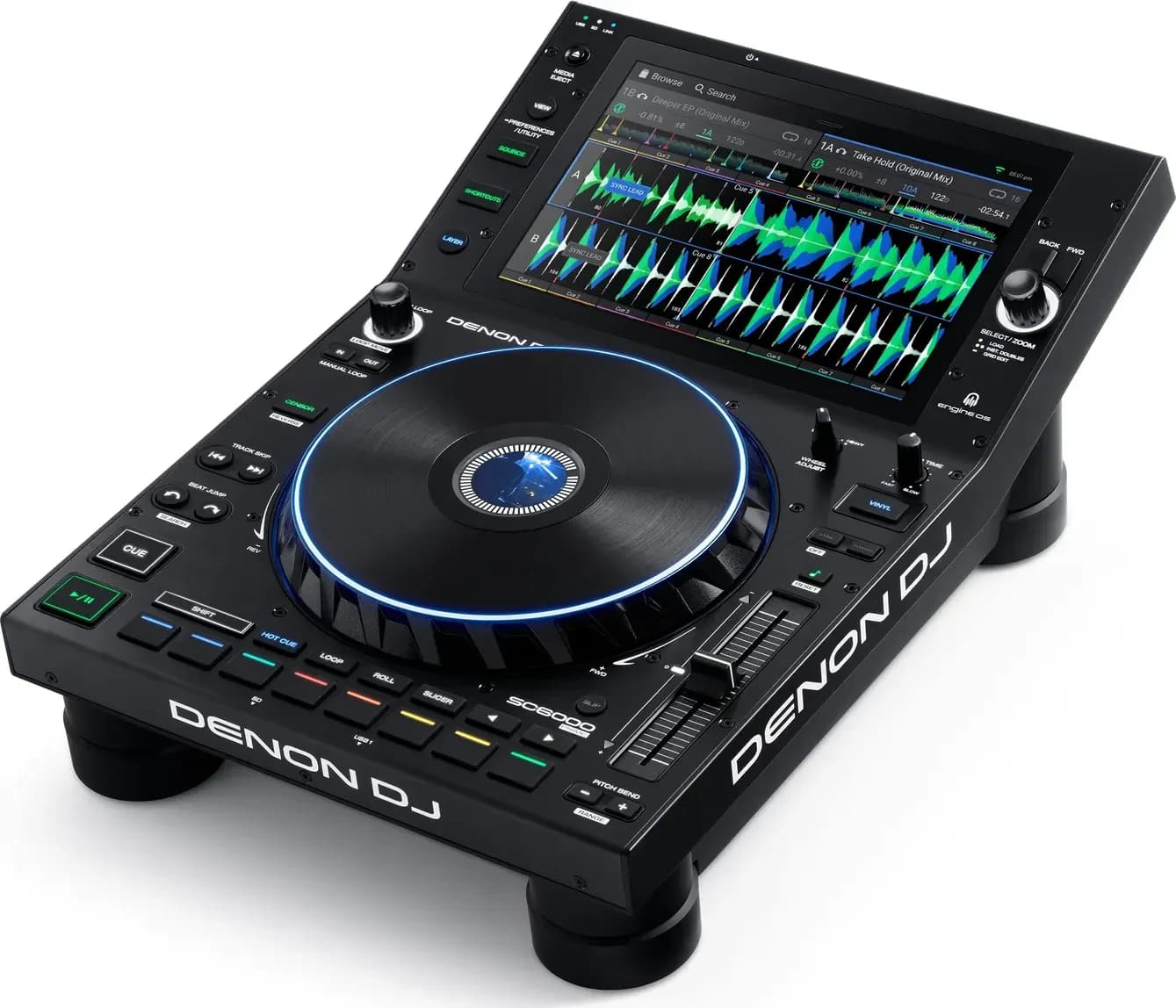 Denon DJ SC6000 PRIME at an angle