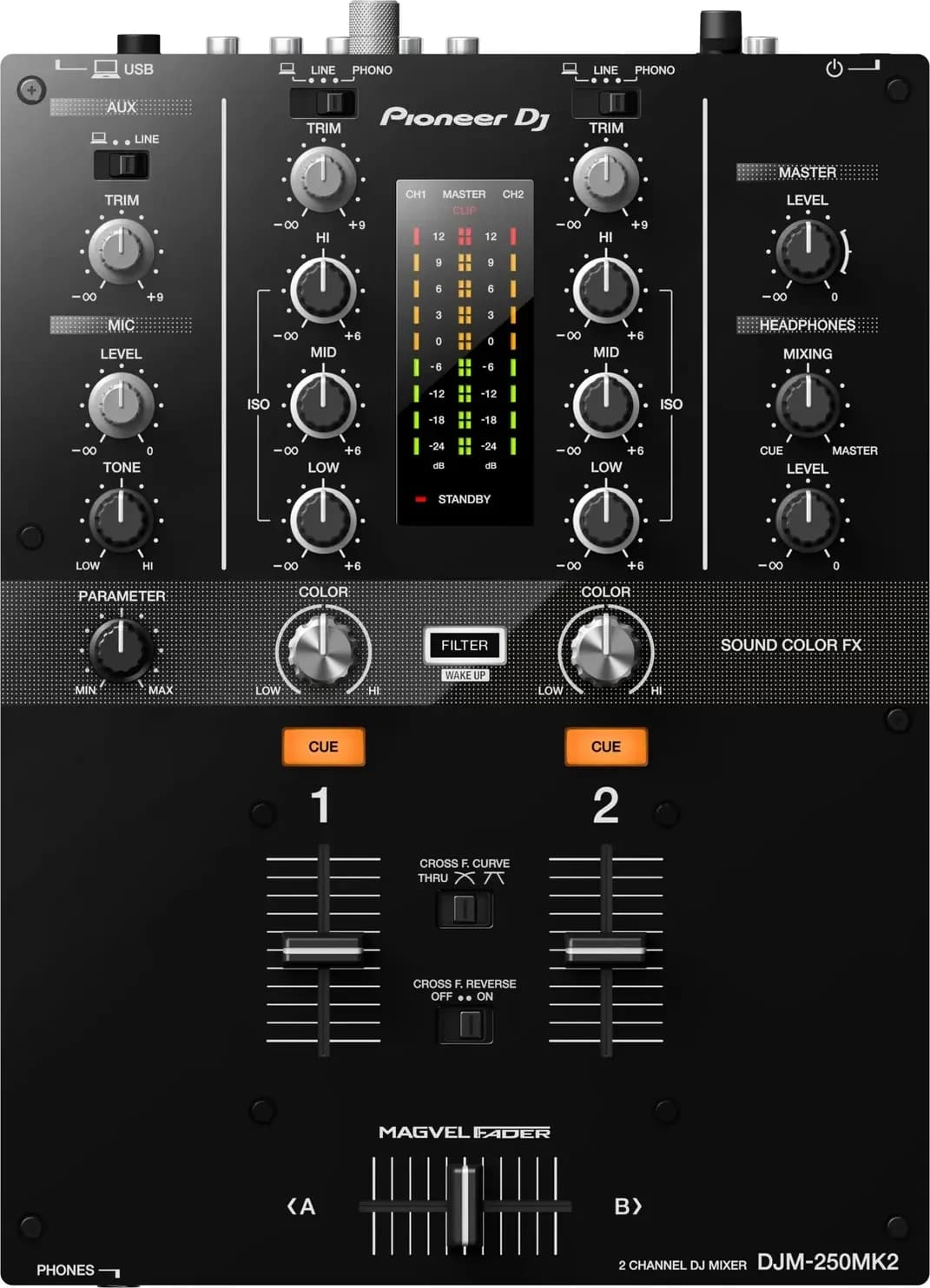 Pioneer DJ DJM-250MK2 from above