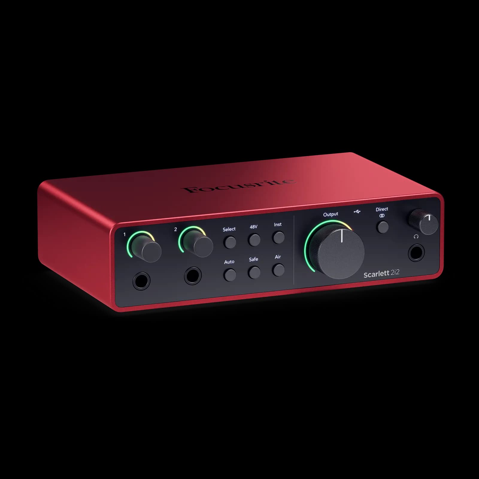 Focusrite Scarlett 2i2 (4th Gen) at an angle