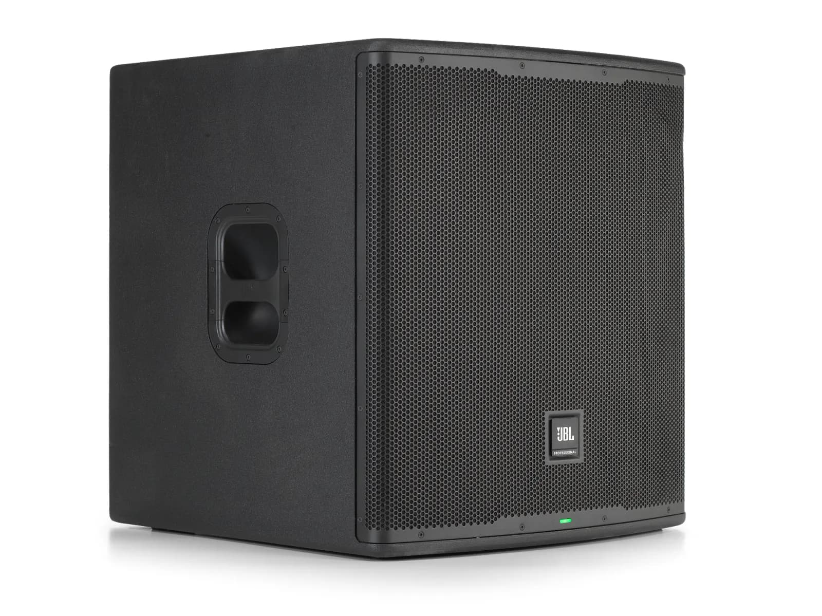 JBL EON718S at an angle