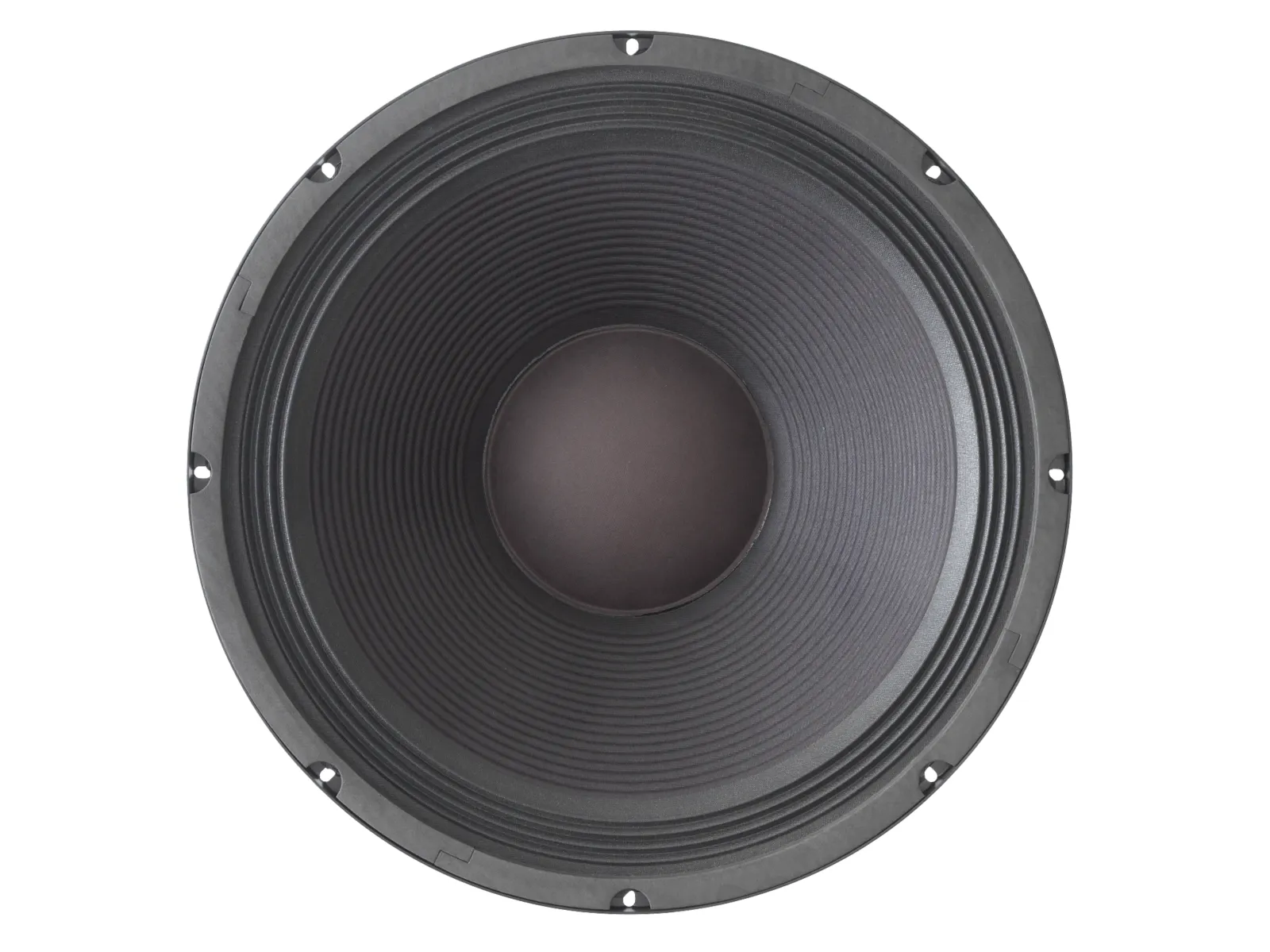 The 18-inch woofer of the JBL EON718S