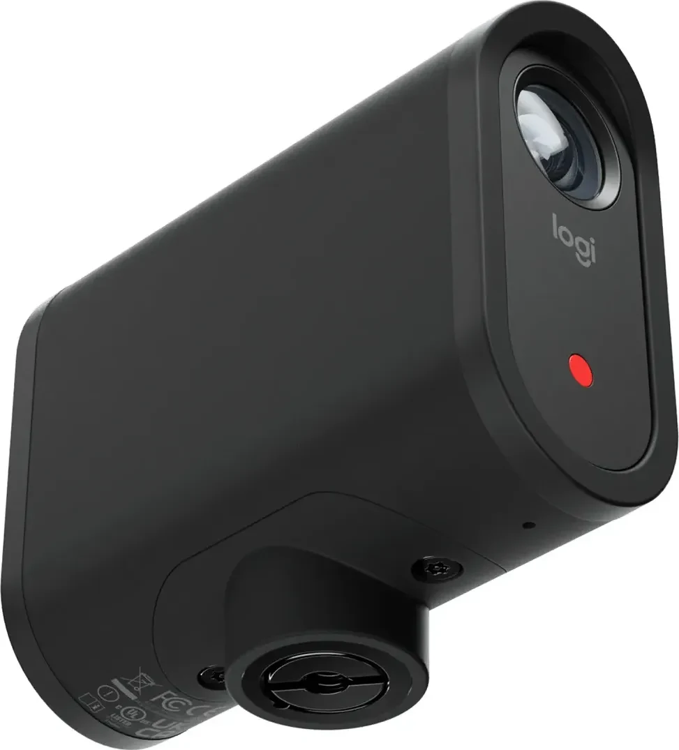 Mevo Start at an angle, showing the mounting thread underneath