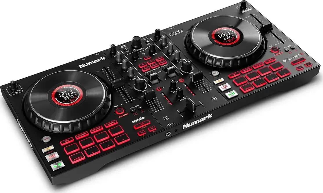Numark Mixtrack Platinum FX at an angle