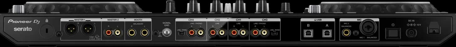 Rear panel of the Pioneer DJ DDJ-1000SRT