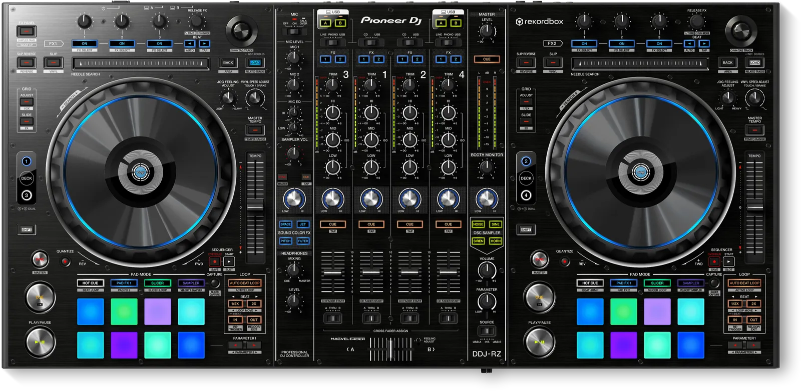 Pioneer DJ DDJ-RZ from above