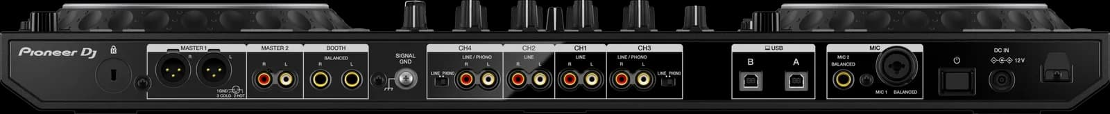 Rear panel of the Pioneer DJ DDJ-1000