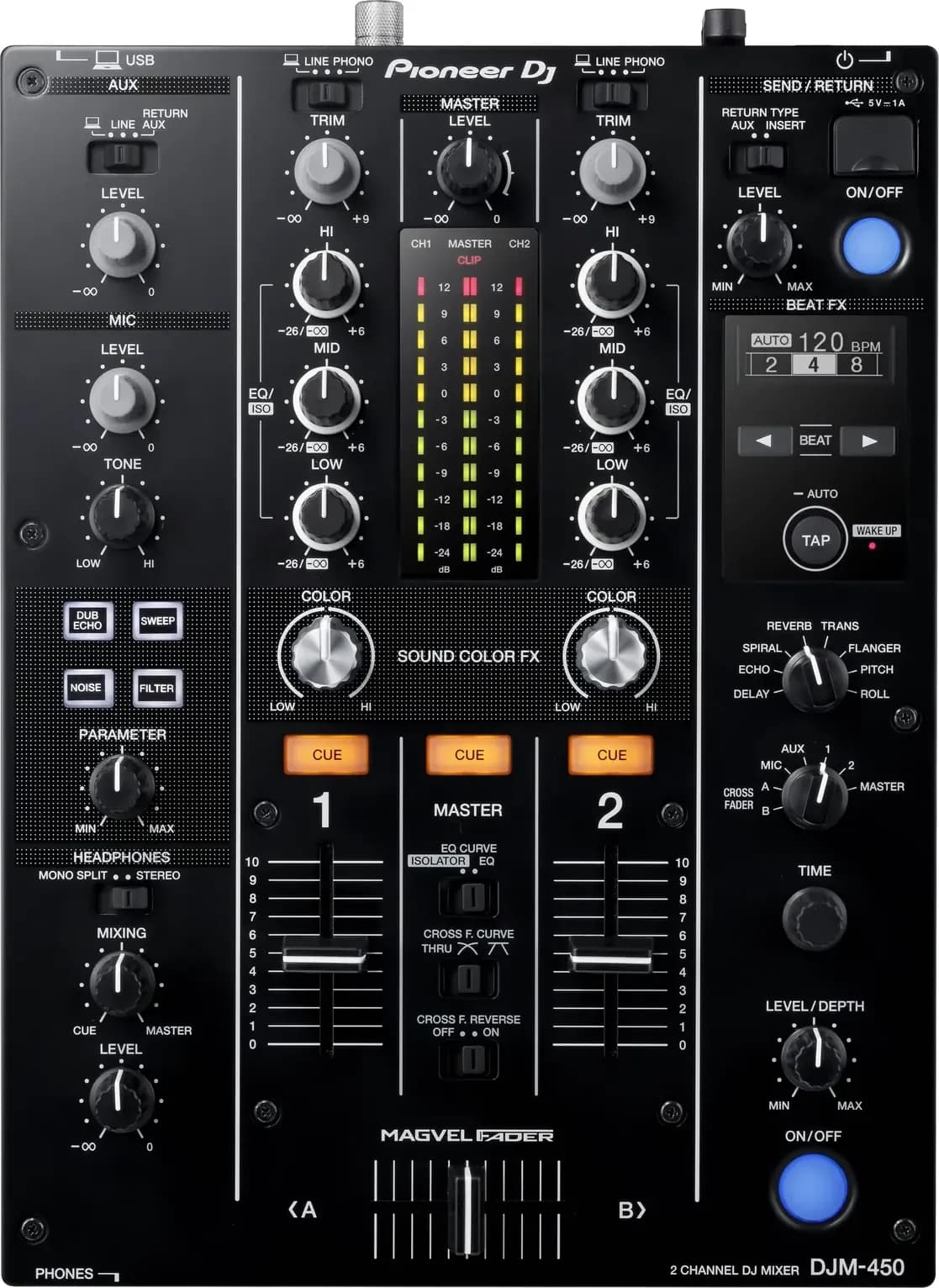 Pioneer DJ DJM-450 from above
