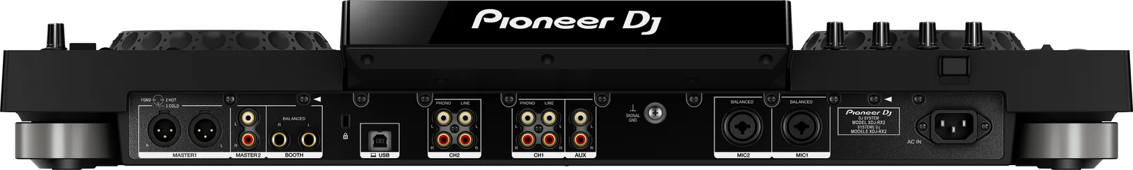 Rear panel connections on the Pioneer DJ XDJ-RX2