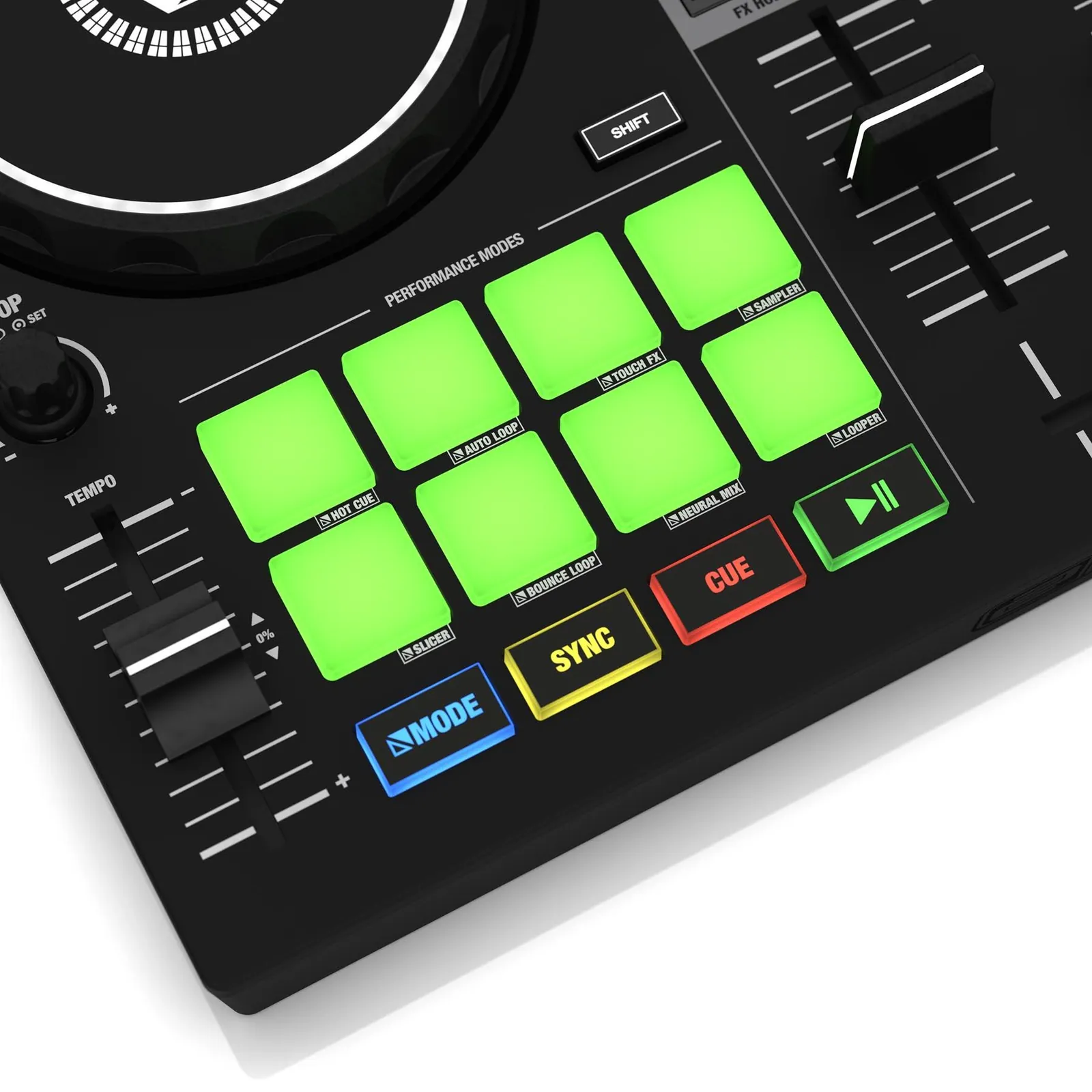 Performance pads on the Reloop Buddy