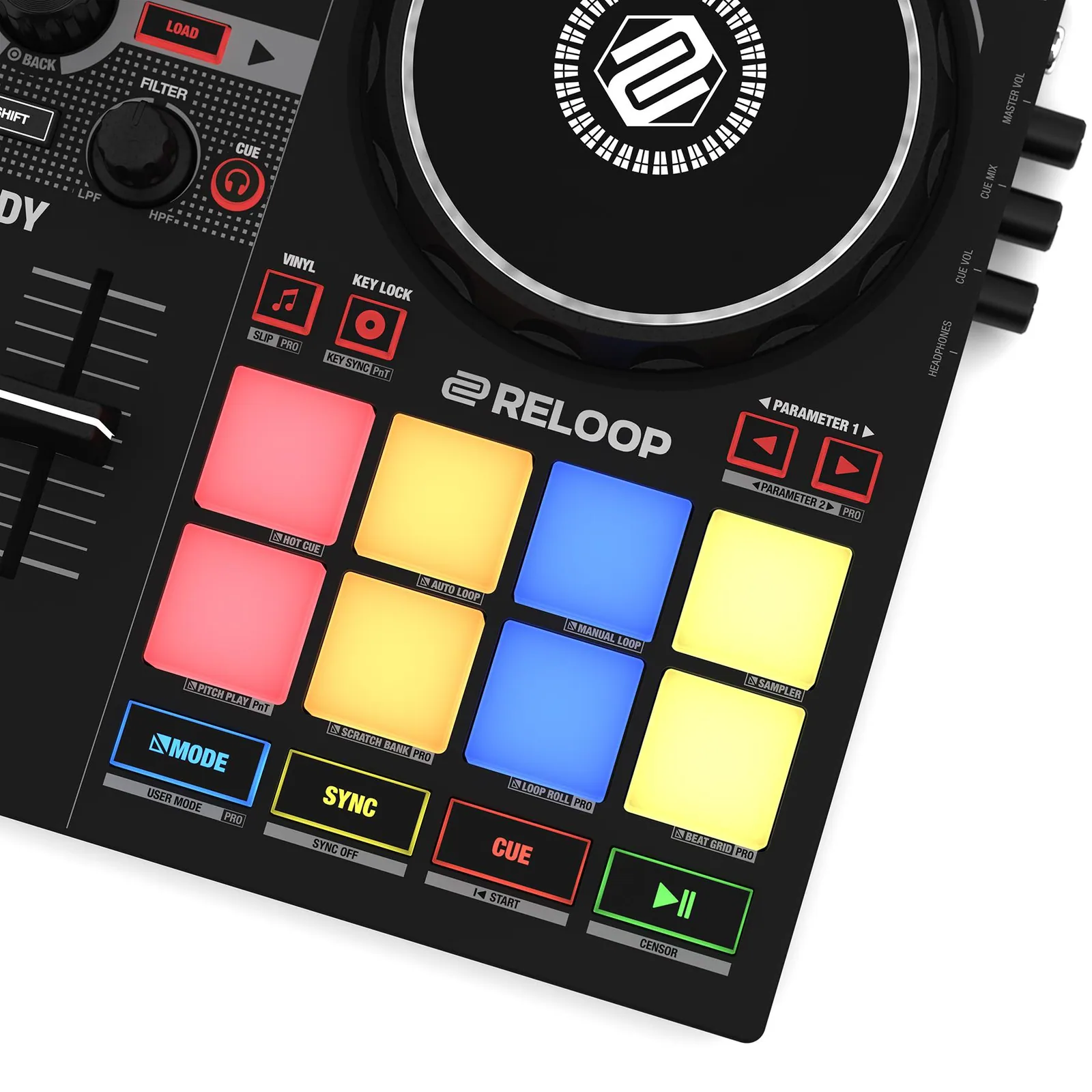 Performance pads on the Reloop Ready