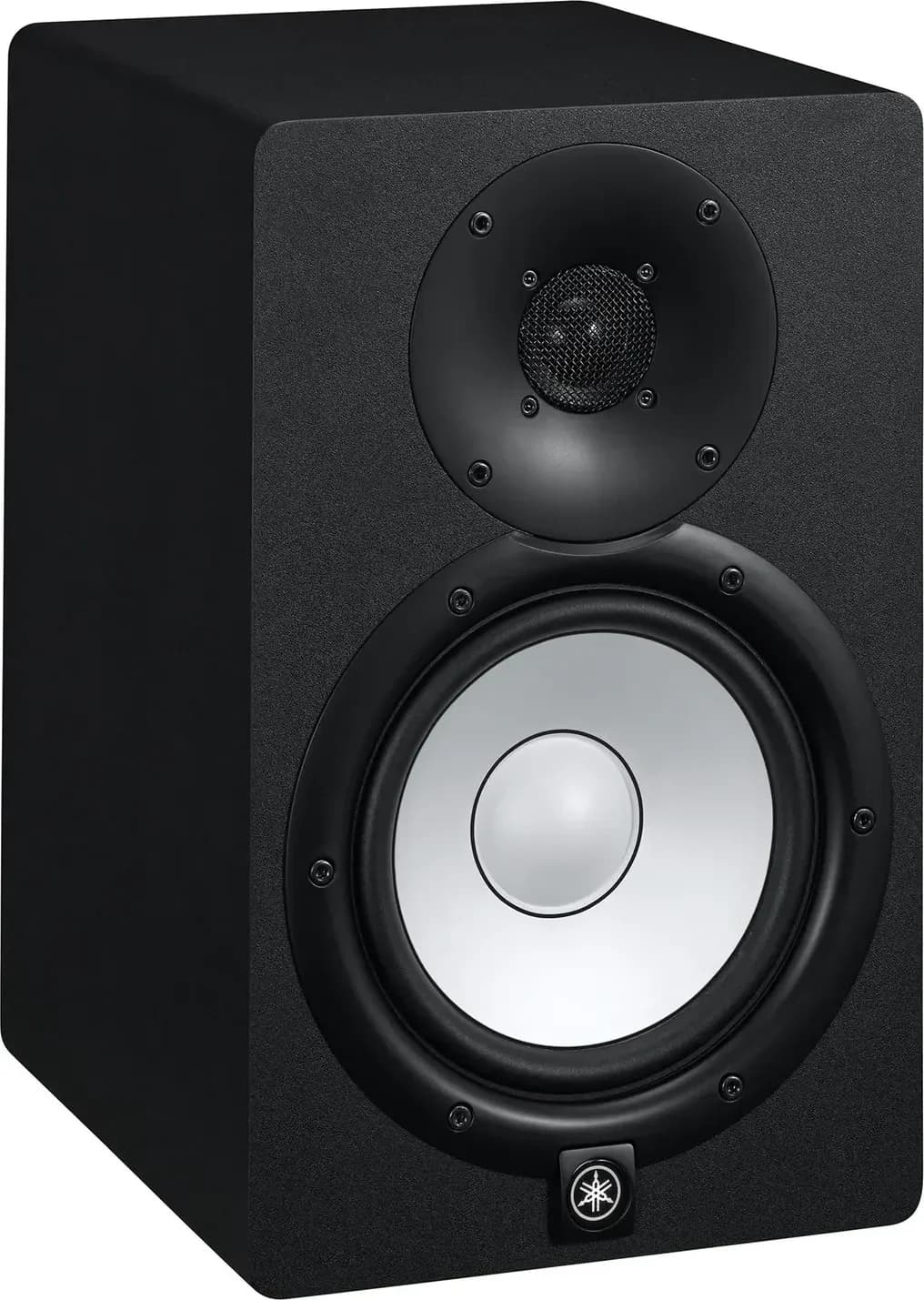 Yamaha HS7 studio monitor, three-quarter view from the opposite side