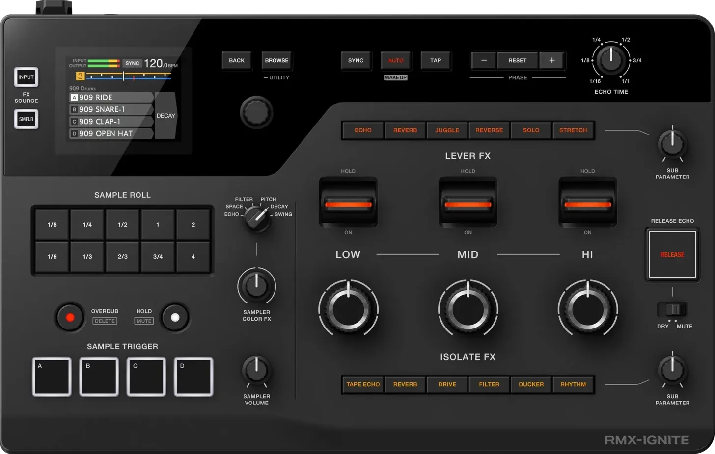 AlphaTheta RMX-IGNITE from above