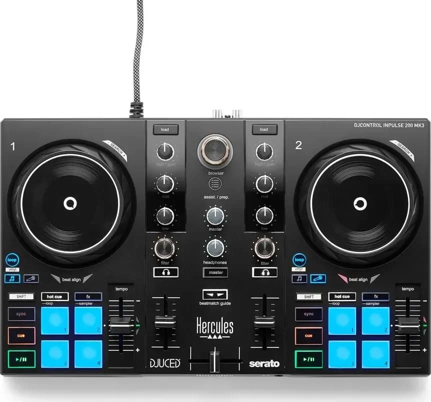 Hercules DJControl Inpulse 200 MK3 from above