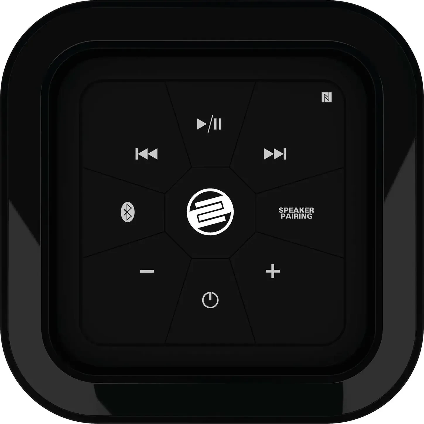 Control panel on top of the Reloop Groove Blaster BT