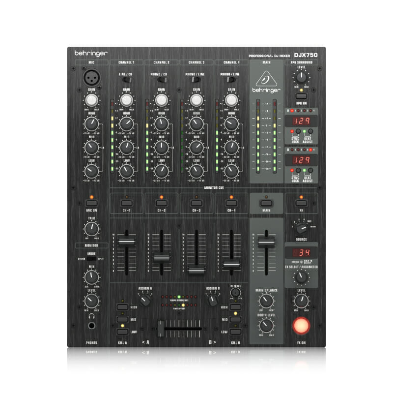 Behringer Pro Mixer DJX750 4-channel DJ Mixer