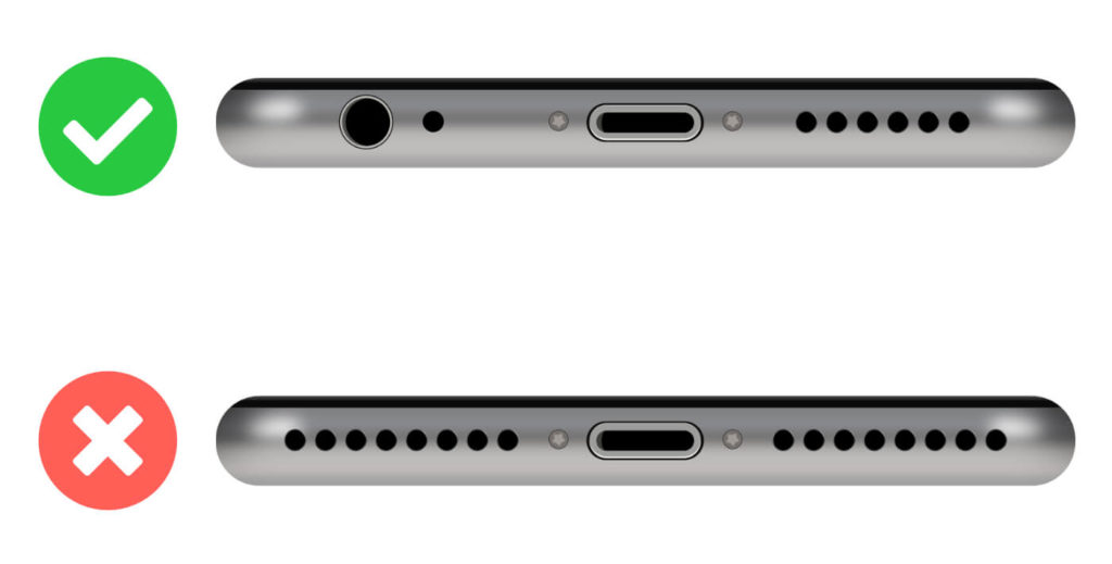 IPhone 6 and iPhone 7 ports comparison