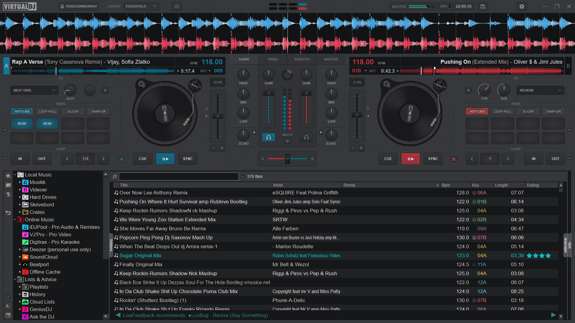 virtual dj Vinyl and Turntable Performance screen