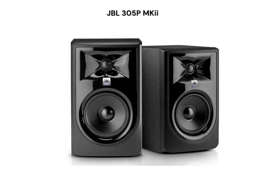 JBL 305P Mkii pair from the front 