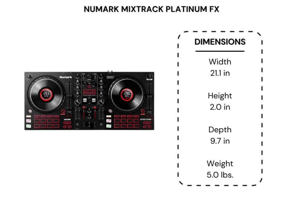 mixtrack platinum fx dimensions
