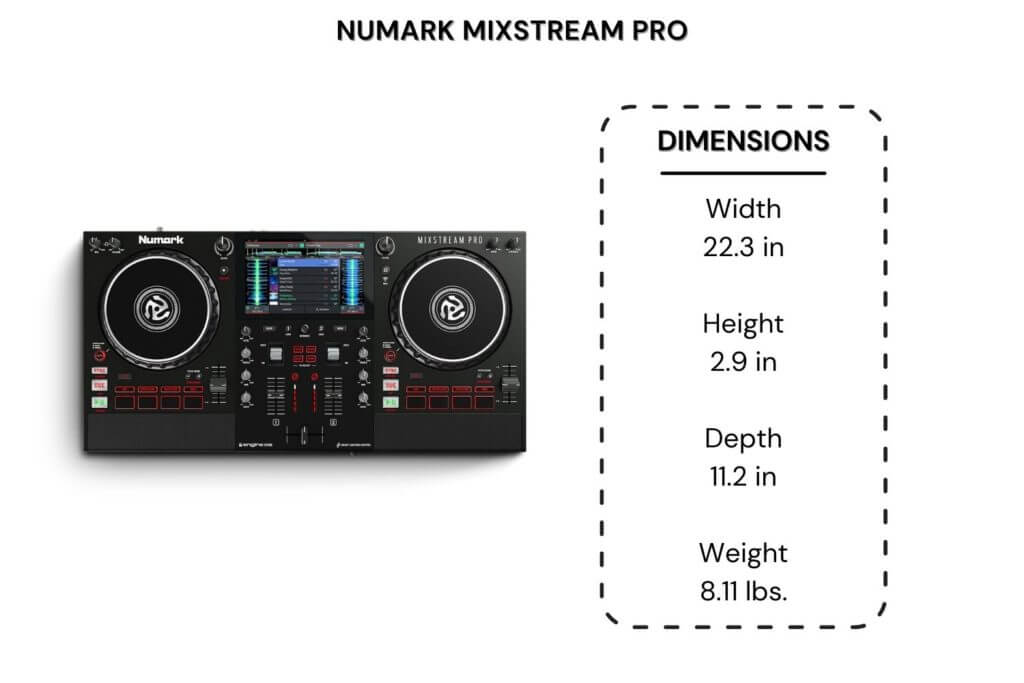 Numark Mixstream Pro review dimensions