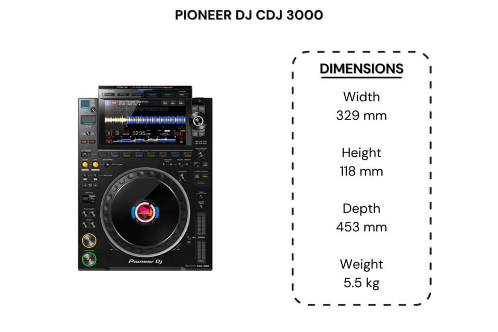 pioneer cdj 3000 dimensions