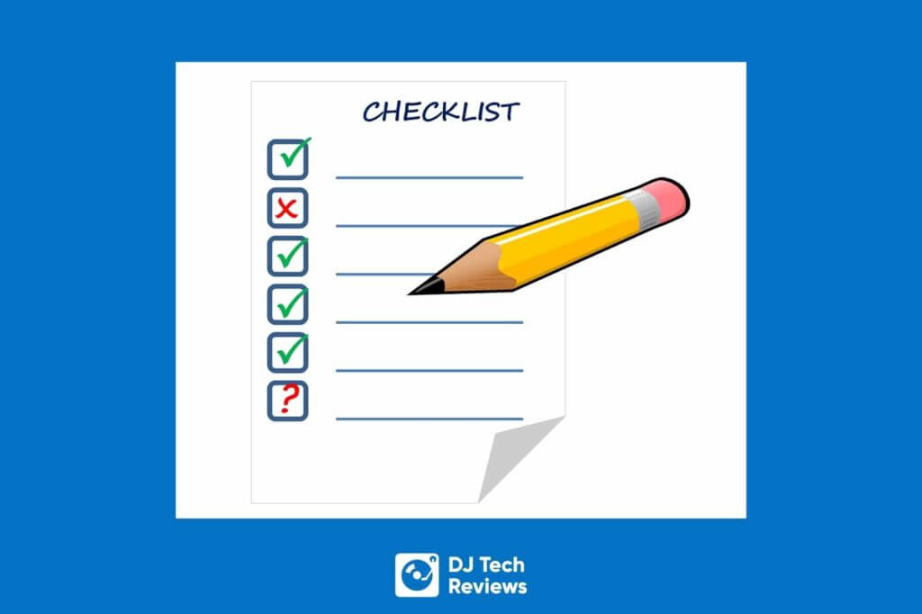 live dj checklist
