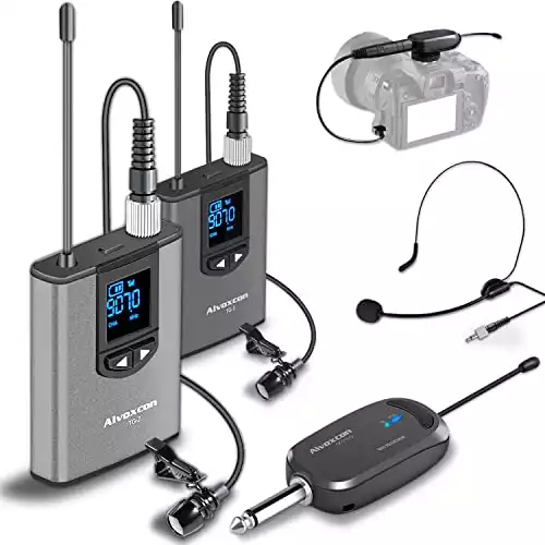 Alvoxcon Wireless Lavalier Microphone System