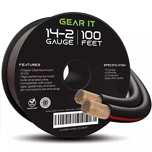GearIT 14 AWG Gauge Speaker Wire