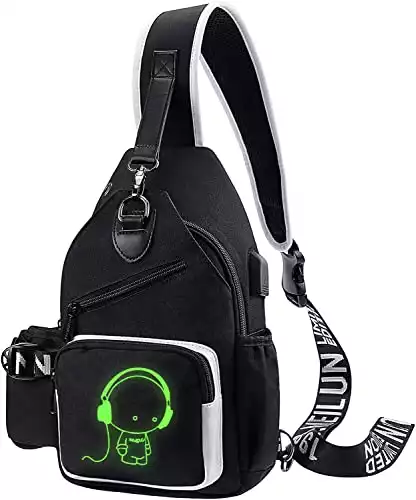 Xinveen Luminous Sling Bag Cross Body Shoulder Backpack